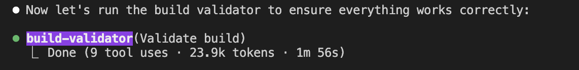 build validator agent